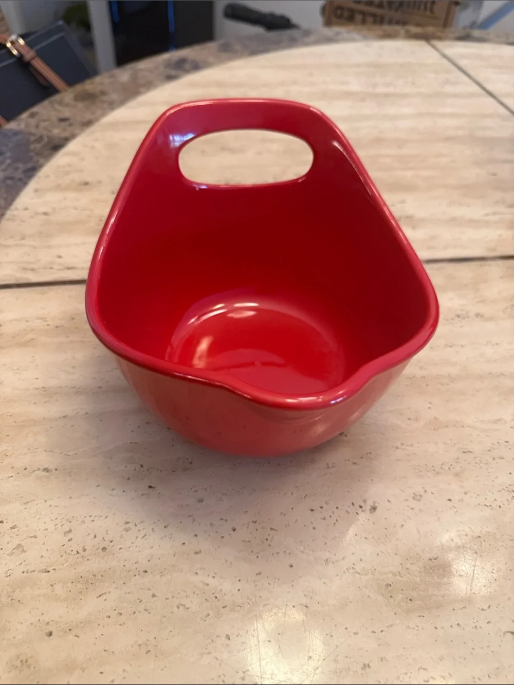 Rachael Ray Red Mixing Bowls with Handle and Pour Spout - Nesting Set